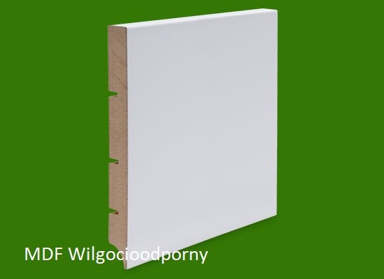 Listwa przypodłogowa MDF biała lakierowana - 150 x 16 R1 PLUS - wilgocioodporna